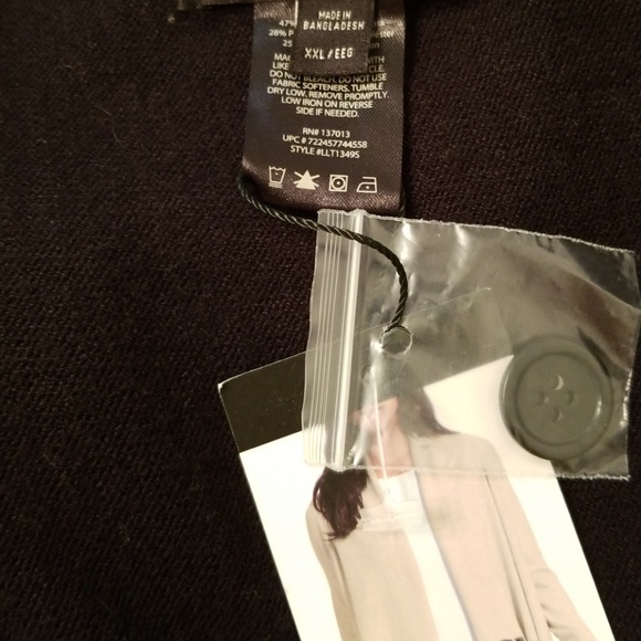 Black fringe convertible cardigan from The Limited - Picture 3 of 4